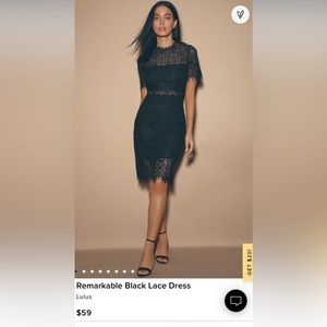 Lulus Remarkable Black Lace Dress, small